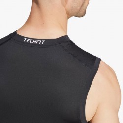 ADIDAS TECHFIT Compression Training Sleeveless Tee (JE6694)ΑΝΔΡΙΚΟ ΑΜΑΝΙΚΟ T-SHIRT ΜΑΥΡΟ