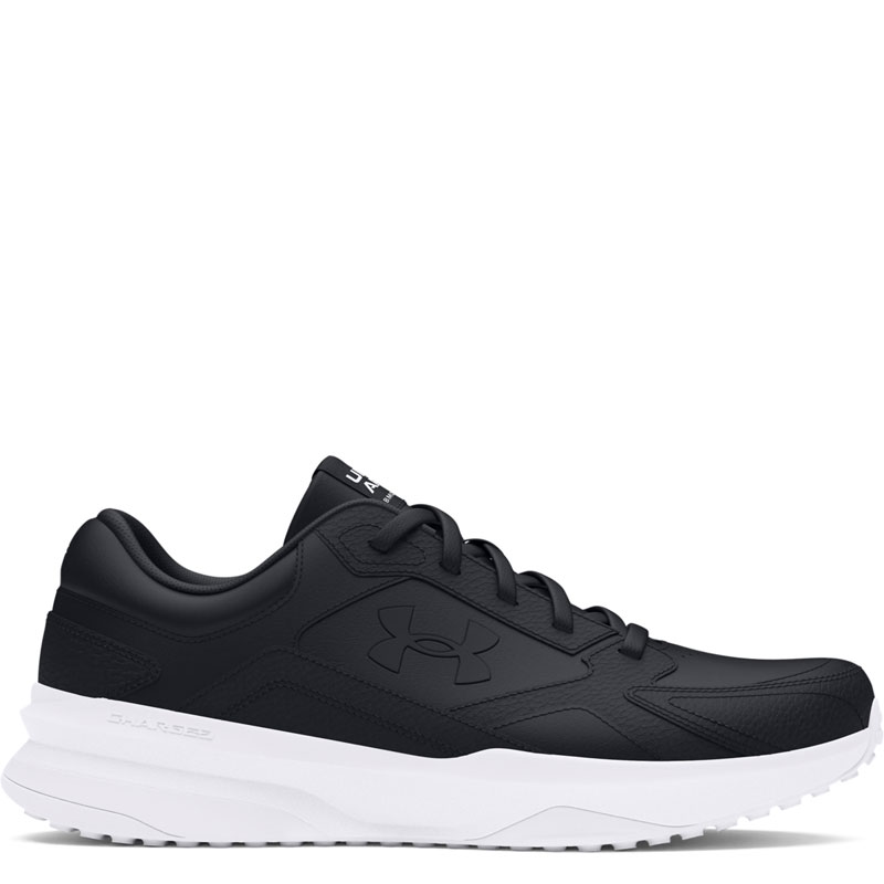 UNDER ARMOUR CHARGED EDGE LΕΑTHΕR (3028375-001)ΑΝΔΡΙΚΟ ΠΑΠΟΥΤΣΙ ΜΑΥΡΟ/ΛΕΥΚΟ