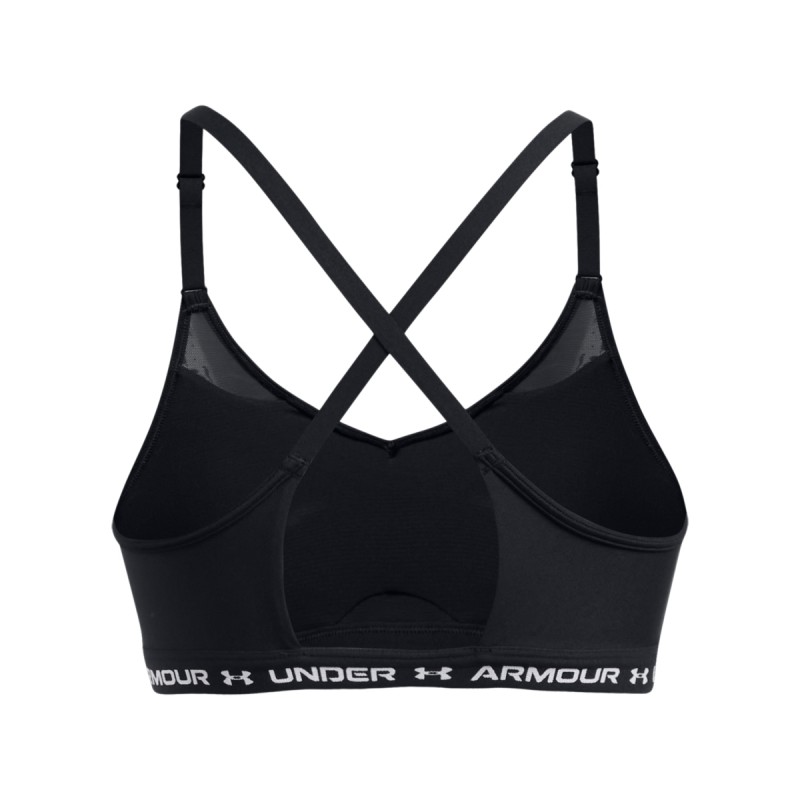 Under Armour UA Crossback Low Bra (1386424-001)ΓΥΝΑΙΚΕΙΟ ΜΠΟΥΣΤΑΚΙ ΜΑΥΡΟ