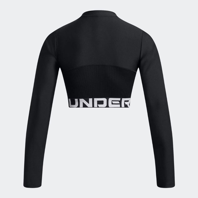 UNDER ARMOUR HeatGear Rib 1/4 Zip LS (1388692-001)ΓΥΝΑΙΚΕΙΑ TOP ΜΠΛΟΥΖΑ ΜΑΚΡΥΜΑΝΙΚΗ ΜΑΥΡΗ