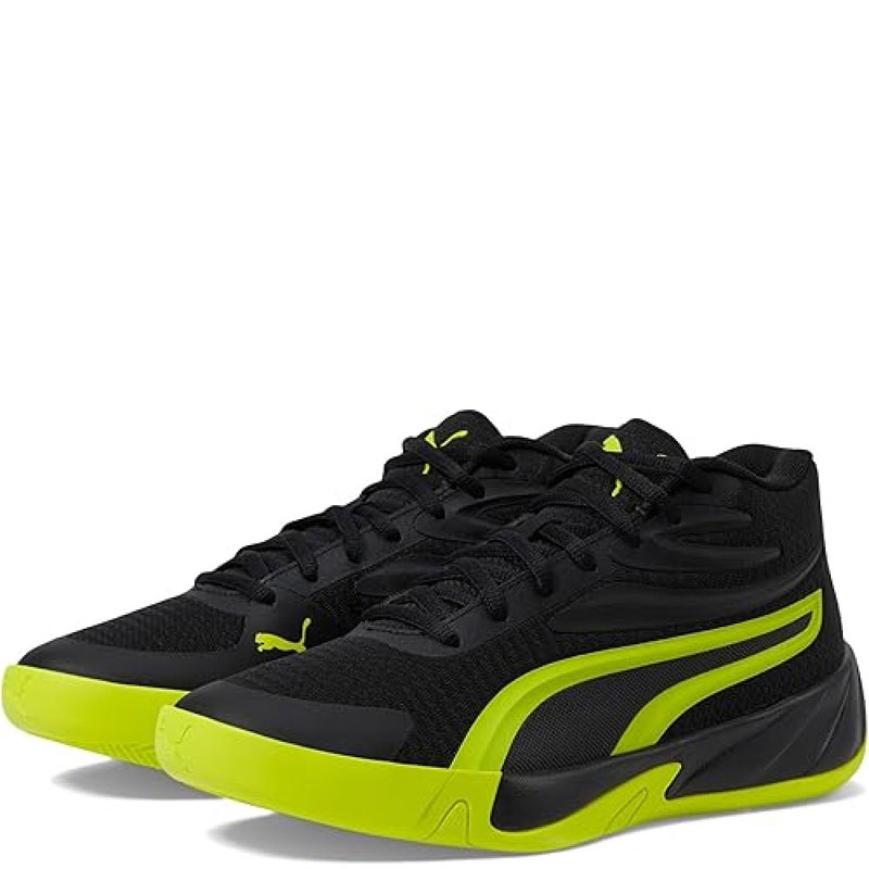 PUMA Court Pro Basketball Shoes JUNIOR (310842-03)ΠΑΙΔΙΚΑ ΠΑΠΟΥΤΣΙΑ ΜΠΑΣΚΕΤ Black-Electric Lime