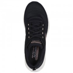 Skechers Engineered Mesh Metallic Trim Lace-Up Air-Cooled Mf (150074-BKRG)ΓΥΝΑΙΚΕΙΑ ΠΑΠΟΥΤΣΙΑ BLACK/WHITE/ROSE GOLD