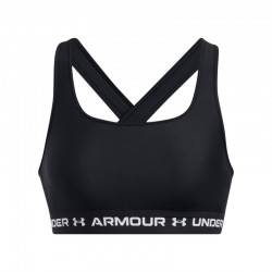 UNDER ARMOUR UA CROSSBACK MID BRA (1361034-006)ΓΥΝΑΙΚΕΙΟ ΜΠΟΥΣΤΑΚΙ ΜΑΥΡΟ