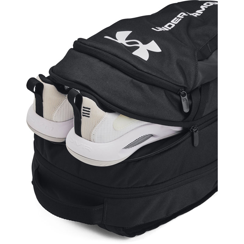 UNDER ARMOUR HUSTLE 6.0 BACKPACK (1384672-002)ΣΑΚΙΔΙΟ ΠΛΑΤΗΣ Black/Black/White 29 ΛΙΤΡΑ