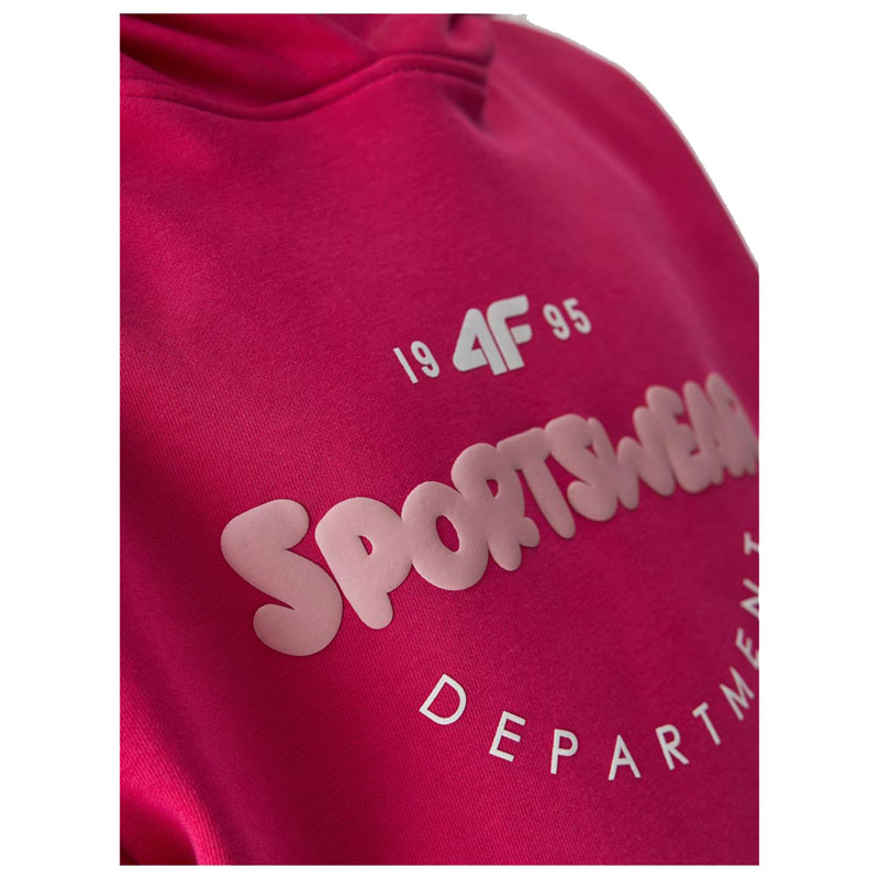 4F SWEATSHIRT (4FJWAW24TSWSF1213-55S)ΠΑΙΔΙΚΗ ΦΟΥΤΕΡ ΜΠΛΟΥΖΑ ΡΟΖ