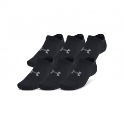 UNDER ARMOUR ESSENTIAL NO SHOW 6PK (1382611-001)Αθλητικές Κάλτσες Μαύρες 6 Ζεύγη