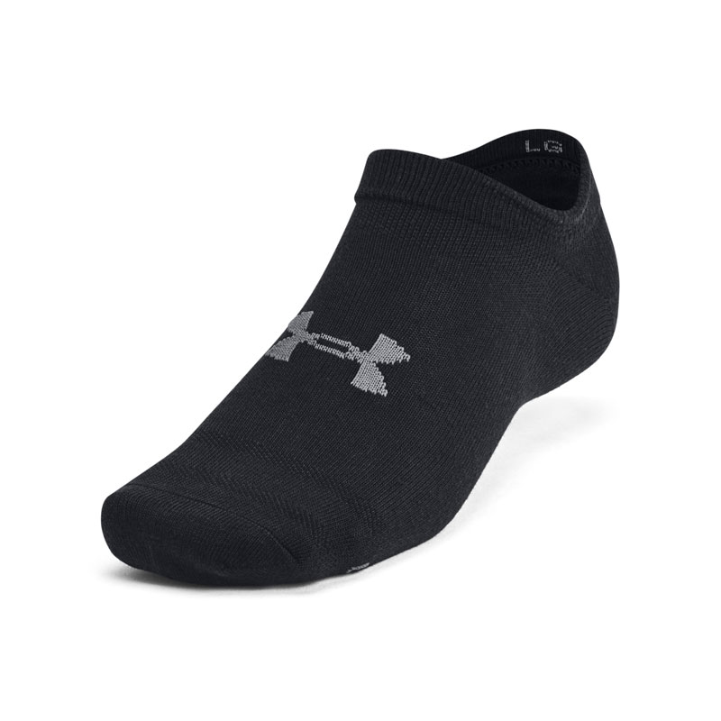 UNDER ARMOUR ESSENTIAL NO SHOW 6PK (1382611-001)Αθλητικές Κάλτσες Μαύρες 6 Ζεύγη