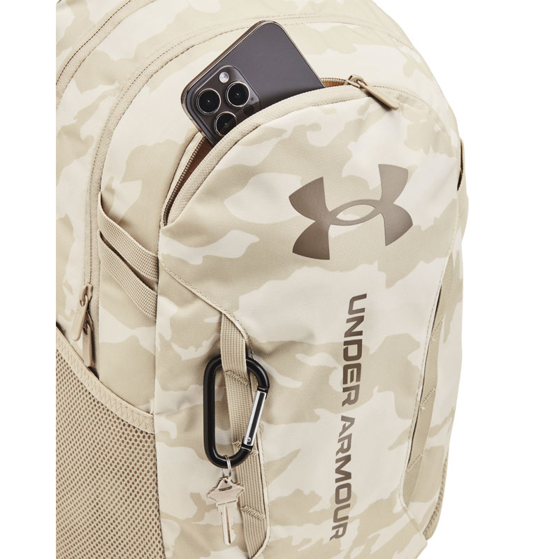 UNDER ARMOUR HUSTLE 6.0 BACKPACK (1384672-110)ΣΑΚΙΔΙΟ ΠΛΑΤΗΣ Summit White/Taupe Dusk 29 ΛΙΤΡΑ