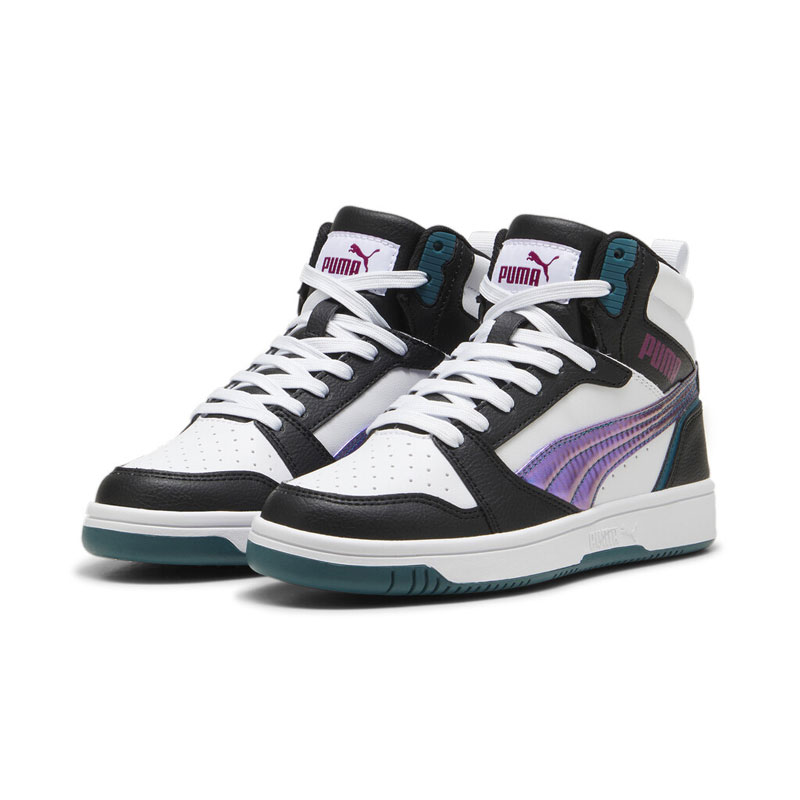 Puma Rebound V6 Mid Bouncy Sky JUNIOR (398725-02)ΠΑΙΔΙΚΑ ΜΠΟΤΑΚΙΑ Black/Magenta Gley