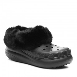 CROCS FUREVER CRUSH (208446-001)Χειμερινές Γυναικείες Παντόφλες σε Μαύρο Χρώμα