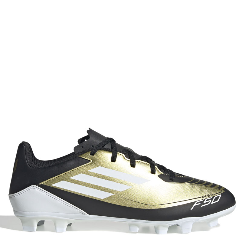 Adidas F50 Club Messi FxG (IG9331)Ποδοσφαιρικά Παπούτσια με Τάπες  Gold Metallic / Cloud White / Core Black