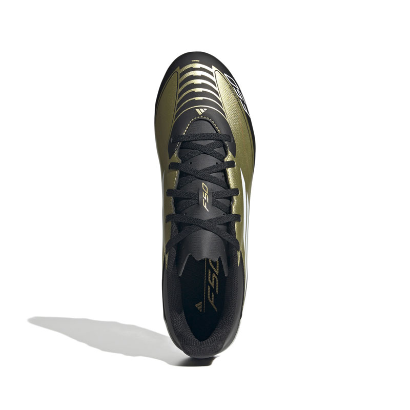 Adidas F50 Club Messi FxG (IG9331)Ποδοσφαιρικά Παπούτσια με Τάπες  Gold Metallic / Cloud White / Core Black