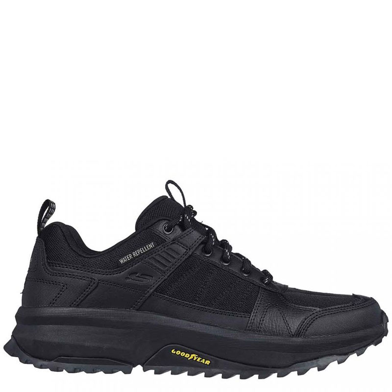 Skechers Goodyear Mesh Lace Up Outdoor Air Cooled (237105-BBK)Ανδρικά Ορειβατικά Παπούτσια Αδιαβροχα Μαυρα