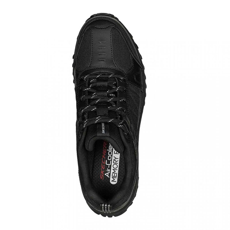 Skechers Goodyear Mesh Lace Up Outdoor Air Cooled (237105-BBK)Ανδρικά Ορειβατικά Παπούτσια Αδιαβροχα Μαυρα