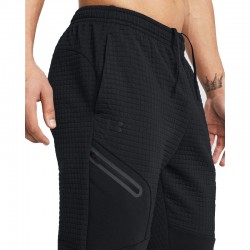 UNDER ARMOUR Unstoppable Fleece Grid Joggers (1386544-001)ΑΝΔΡΙΚΟ ΠΑΝΤΕΛΟΝΙ ΦΟΡΜΑΣ ΜΑΥΡΟ