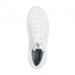 Skechers Mens Deboss Duraleather (183145-WHT)ΑΝΔΡΙΚΑ ΠΑΠΟΥΤΣΙΑ ΛΕΥΚΑ