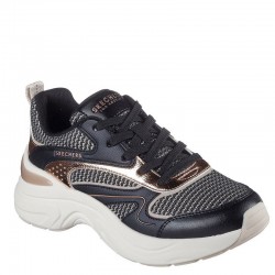 Skechers Hazel - Metallic Soiree (177566-BKGD)ΓΥΝΑΙΚΕΙΑ ΠΑΠΟΥΤΣΙΑ BLACK/WHITE/METALLIC GOLD