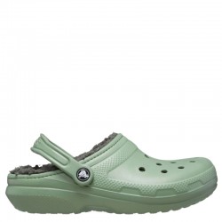 CROCS CLASSIC LINED CLOG Moss Green (203591-3WP)Σαμπό Πράσινα Με Γουνα