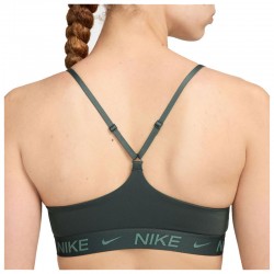 Nike Indy Light-Support (FD1062-338)Γυναικείο αθλητικό σουτιέν με επένδυση ρυθμιζόμενο Vintage Green/Λευκό