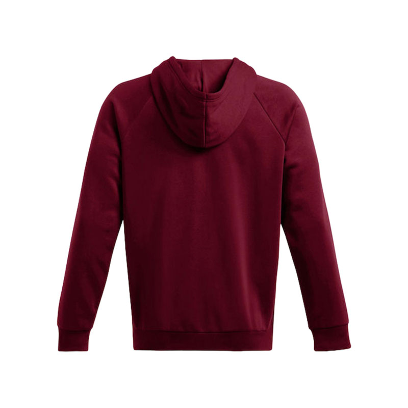 UNDER ARMOUR RIVAL FLEECE FZ HOODIE (1379767-625)Ανδρική Φούτερ Ζακέτα με Κουκούλα Μπορντώ