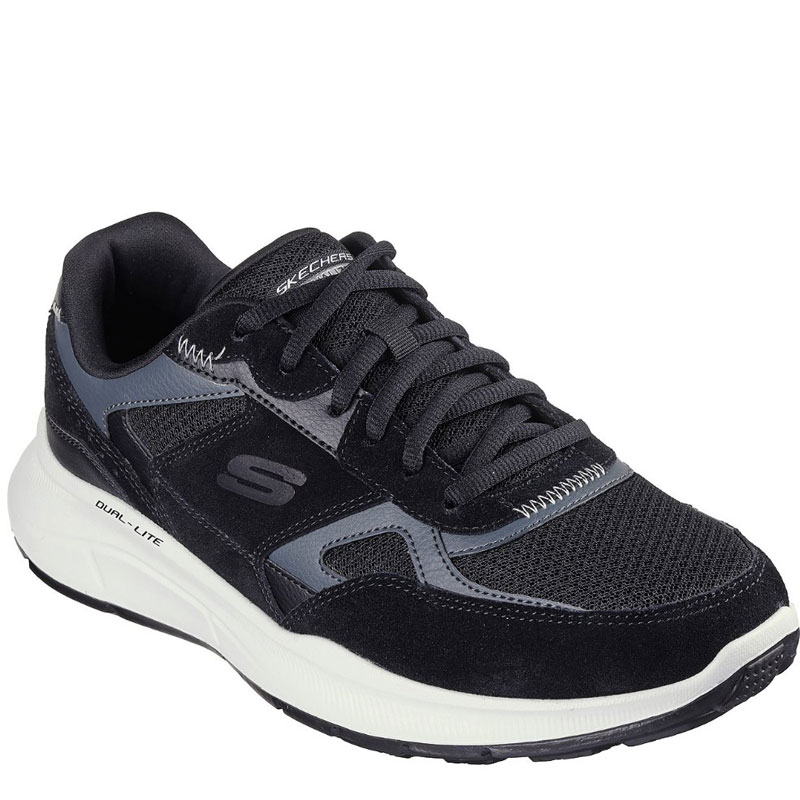 SKECHERS Relaxed Fit: Equalizer 5.0 - Rondor (232613-BKW)ΑΝΔΡΙΚΑ ΠΑΠΟΥΤΣΙΑ ΜΑΥΡΑ