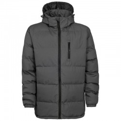 Trespass Mens Hooded Padded Casual Jacket Clip (MAJKCAI20001-FLI)Ανδρικό Μπουφάν Puffer ΓΚΡΙ