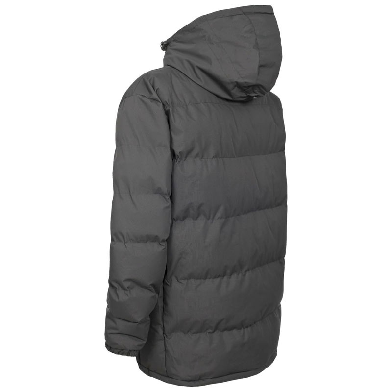 Trespass Mens Hooded Padded Casual Jacket Clip (MAJKCAI20001-FLI)Ανδρικό Μπουφάν Puffer ΓΚΡΙ