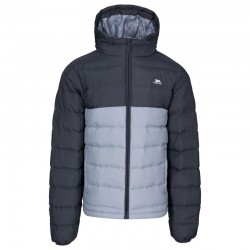 Trespass Oskar - Male Padded JKT (MAJKCAN20007-CBN)Ανδρικό Μπουφάν Puffer ΜΑΥΡΟ/ΓΚΡΙ ΑΔΙΑΒΡΟΧΟ & ΑΝΤΙΑΝΕΜΙΚΟ