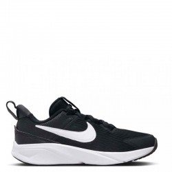 Nike Star Runner 4 KIDS (DX7614-001)ΠΑΙΔΙΚΑ ΠΑΠΟΥΤΣΙΑ ΜΑΥΡΟ/ΛΕΥΚΟ