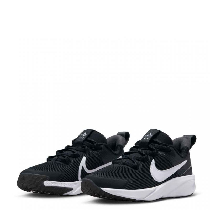 Nike Star Runner 4 KIDS (DX7614-001)ΠΑΙΔΙΚΑ ΠΑΠΟΥΤΣΙΑ ΜΑΥΡΟ/ΛΕΥΚΟ