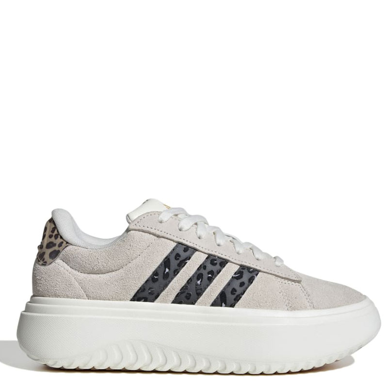 ADIDAS Grand Court Platform Shoes (IE3620)ΓΥΝΑΙΚΕΙΑ ΠΑΠΟΥΤΣΙΑ Off White / Carbon / Matte Gold