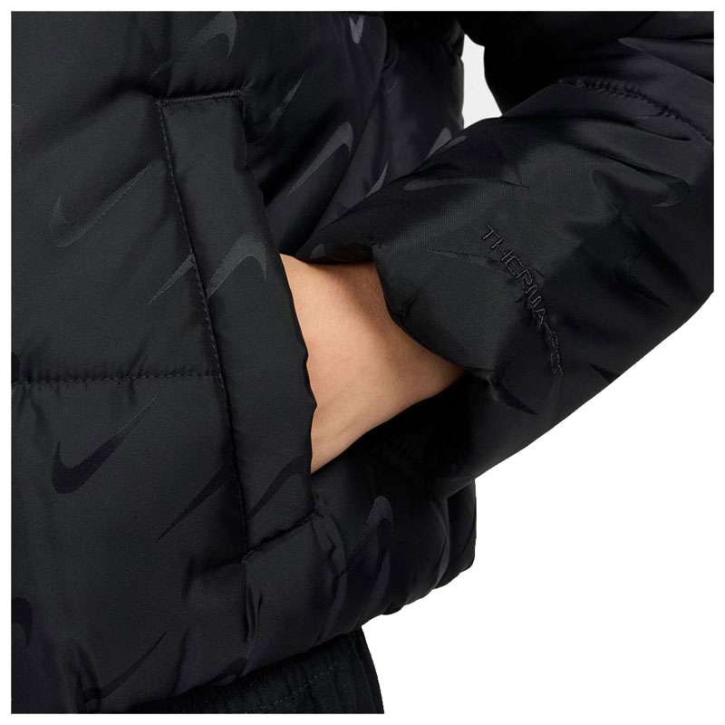 Nike Sportswear Classic Therma-FIT Loose Puffer Jacket (FV7941-010)Γυναικείο Μπουφάν Μαύρο