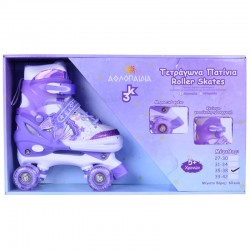 ΑΘΛΟΠΑΙΔΙΑ QUAD Αυξομειούμενα roller skates - Λιλά (002.10322/ΛΙΛΑ)