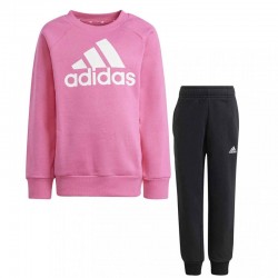 Αdidas Essentials Logo Fleece Jogger Set KIDS (IX7319)ΠΑΙΔΙΚΟ ΣΕΤ ΦΟΡΜΕΣ  ΡΟΖ/ΜΑΥΡΟ