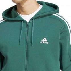 Adidas Essentials Fleece 3-Stripes (IS0010)ΑΝΔΡΙΚΗ ΖΑΚΕΤΑ ΠΡΑΣΙΝΗ