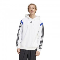 ADIDAS SPORTSWEAR HOODIE MENS (JJ1538)ΑΝΔΡΙΚΗ ΦΟΥΤΕΡ ΜΠΛΟΥΖΑ WHITE/BLACK/BLUE