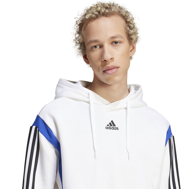 ADIDAS SPORTSWEAR HOODIE MENS (JJ1538)ΑΝΔΡΙΚΗ ΦΟΥΤΕΡ ΜΠΛΟΥΖΑ WHITE/BLACK/BLUE