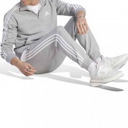 ADIDAS Essentials Fleece 3-Stripes Tapered Cuff Pants (IJ6494)ΑΝΔΡΙΚΟ ΠΑΝΤΕΛΟΝΙ ΦΟΡΜΑΣ ΓΚΡΙ