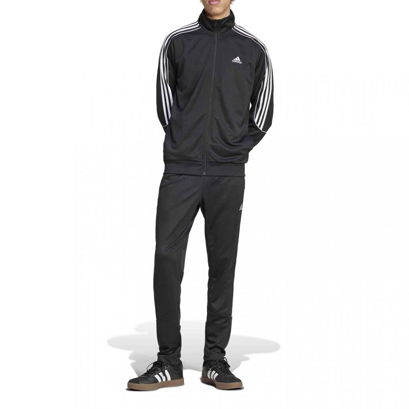 Adidas Sportswear 3-Stripes Doubleknit Track Suit MENS (IX1277)ΑΝΔΡΙΚΟ ΣΕΤ ΦΟΡΜΕΣ ΜΑΥΡΟ/ΛΕΥΚΟ