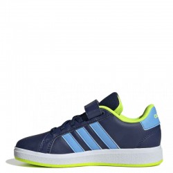 ADIDAS Grand Court 2.0 Shoes Kids (IE5994)ΠΑΙΔΙΚΑ ΠΑΠΟΥΤΣΙΑ Dark Blue / Blue Burst / Lucid Lemon