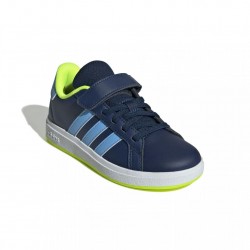 ADIDAS Grand Court 2.0 Shoes Kids (IE5994)ΠΑΙΔΙΚΑ ΠΑΠΟΥΤΣΙΑ Dark Blue / Blue Burst / Lucid Lemon