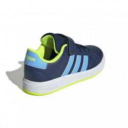 ADIDAS Grand Court 2.0 Shoes Kids (IE5994)ΠΑΙΔΙΚΑ ΠΑΠΟΥΤΣΙΑ Dark Blue / Blue Burst / Lucid Lemon