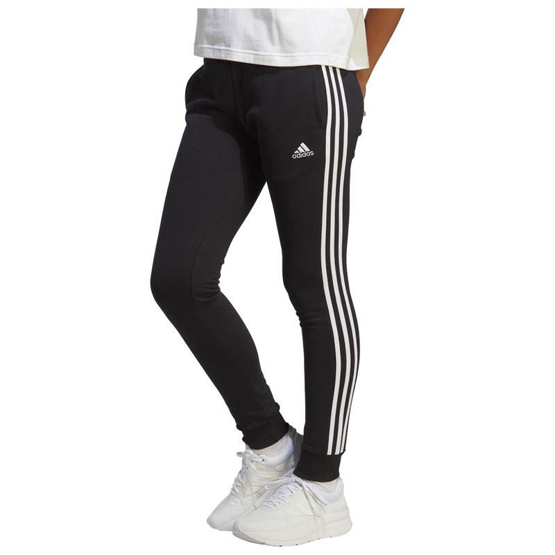 ADIDAS Essentials 3-Stripes French Terry Cuffed Pants (IC8770)ΓΥΝΑΙΚΕΙΟ ΠΑΝΤΕΛΟΝΙ ΦΟΡΜΑΣ ΜΑΥΡΟ