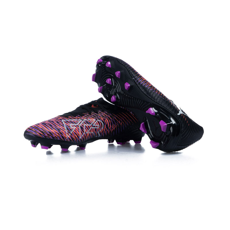 Puma Future 8 Play FG/AG (108141-01)ΑΝΔΡΙΚΑ ΠΑΠΟΥΤΣΙΑ ΠΟΔΟΣΦΑΙΡΟΥ ΜΕ ΤΑΠΕΣ ΜΑΥΡΟ/ΠΟΡΤΟΚΑΛΙ/ΜΩΒ