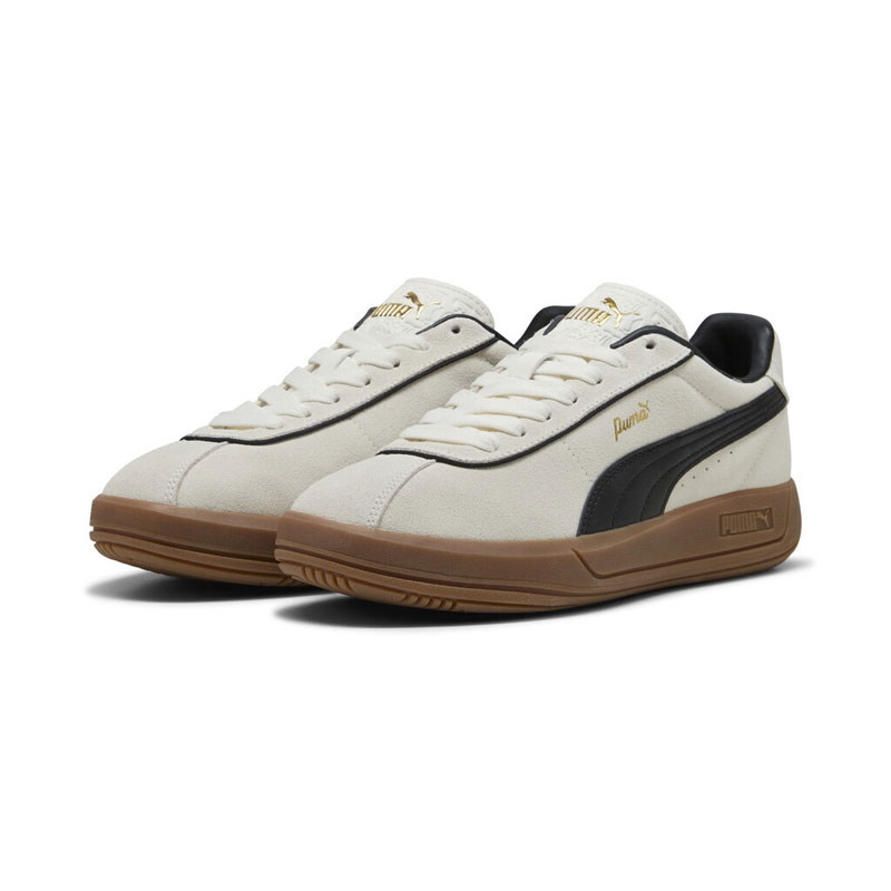 PUMA Club Klassika Suede Sneakers Women (400718-01)ΓΥΝΑΙΚΕΙΑ ΠΑΠΟΥΤΣΙΑ Warm White/PUMA Black/PUMA Gold