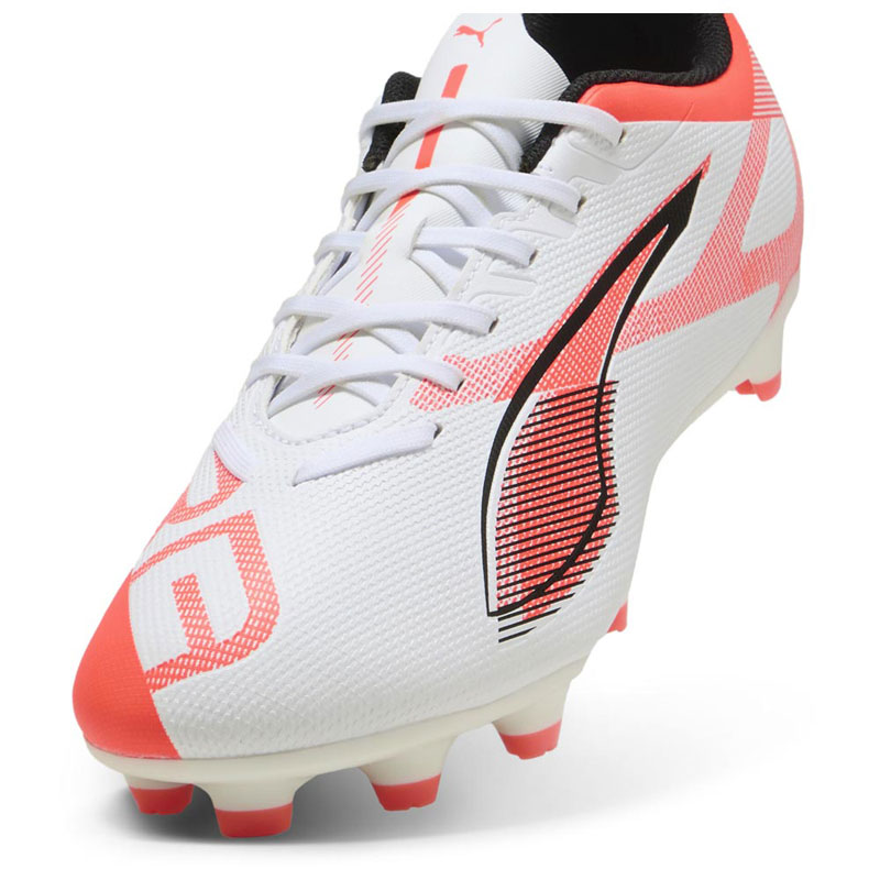 Puma Ultra 5 Play FG/AG (108169-01)Ανδρικα Ποδοσφαιρικά Παπούτσια με Τάπες  WHITE/BLACK/ORANGE