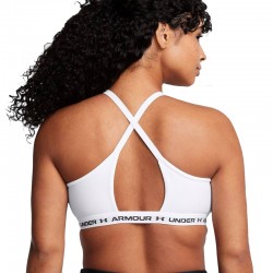 Under Armour UA Crossback Low Bra (1386424-100)ΓΥΝΑΙΚΕΙΟ ΜΠΟΥΣΤΑΚΙ ΛΕΥΚΟ