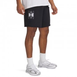 UNDER ARMOUR RIVAL TERRY LOGO SHORTS 8IN (1390147-001)ΑΝΔΡΙΚΗ ΒΕΡΜΟΥΔΑ Black/Castlerock/White