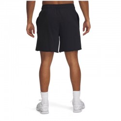 UNDER ARMOUR RIVAL TERRY LOGO SHORTS 8IN (1390147-001)ΑΝΔΡΙΚΗ ΒΕΡΜΟΥΔΑ Black/Castlerock/White