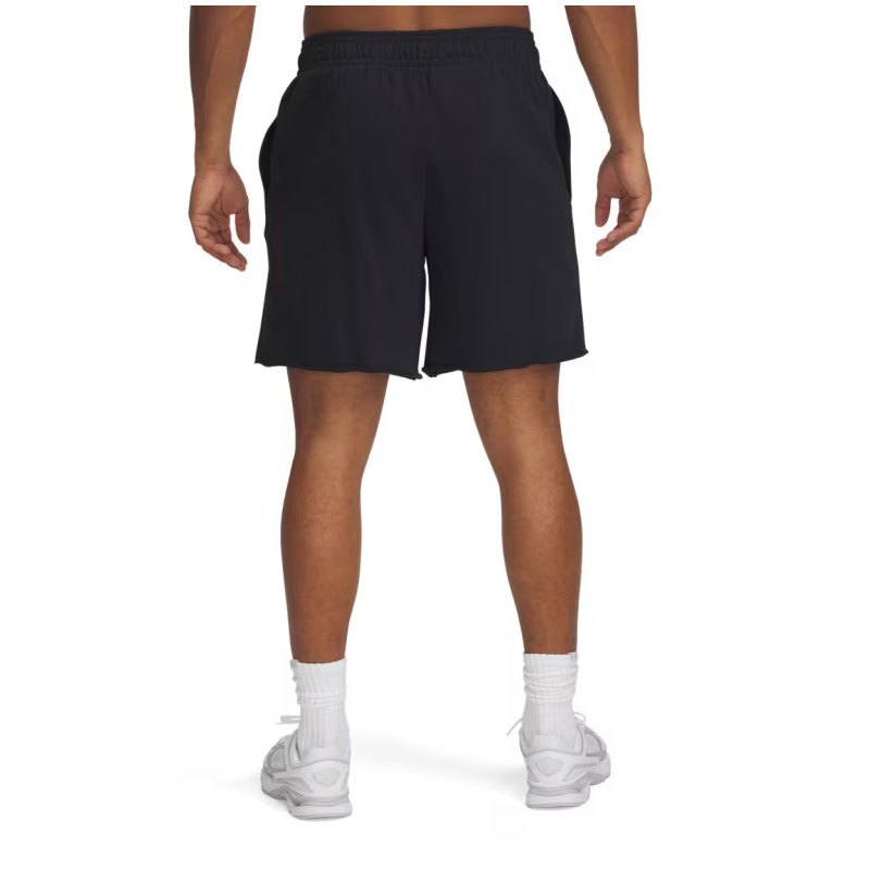 UNDER ARMOUR RIVAL TERRY LOGO SHORTS 8IN (1390147-001)ΑΝΔΡΙΚΗ ΒΕΡΜΟΥΔΑ Black/Castlerock/White